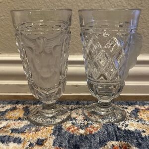 Goat Head Goblets by Bohemian glassmaker Samuel Reich and Company